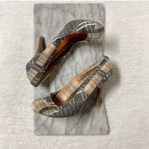Naughty Monkey y2k Early 2000s Heels Size 8.5 Denim Plaid